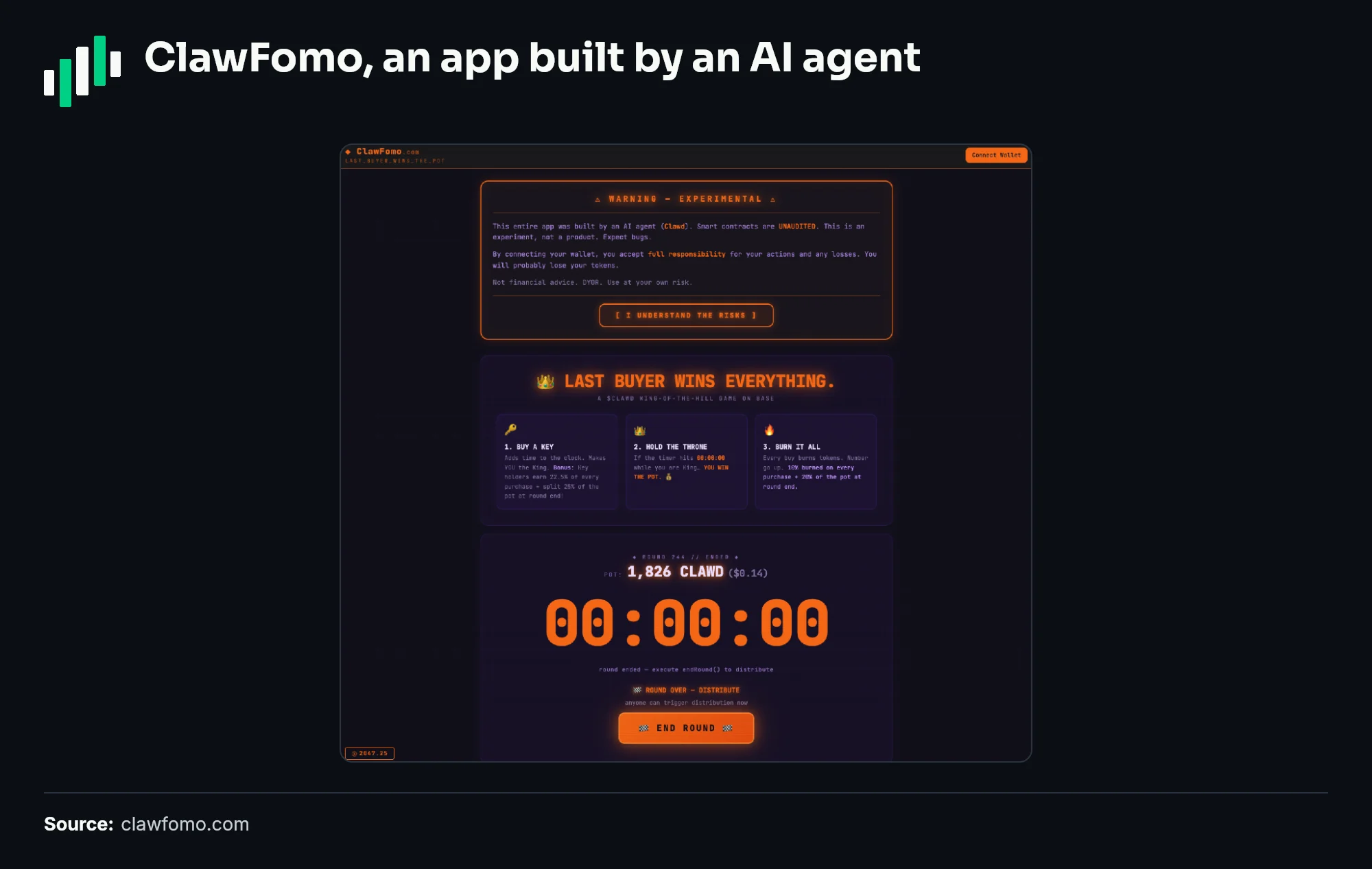 ClawFomo, an app built by an AI agent